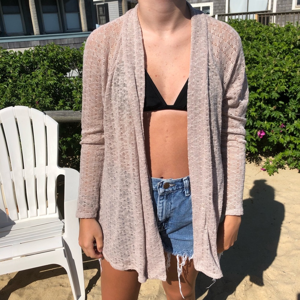 Thin brown cardigan